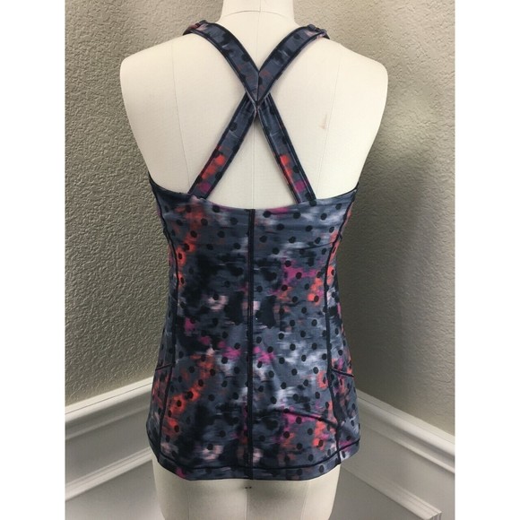 EUC LULULEMON Kanto Catch Me Tank Windy Blooms Regal Plum Size 6 - Picture 4 of 7